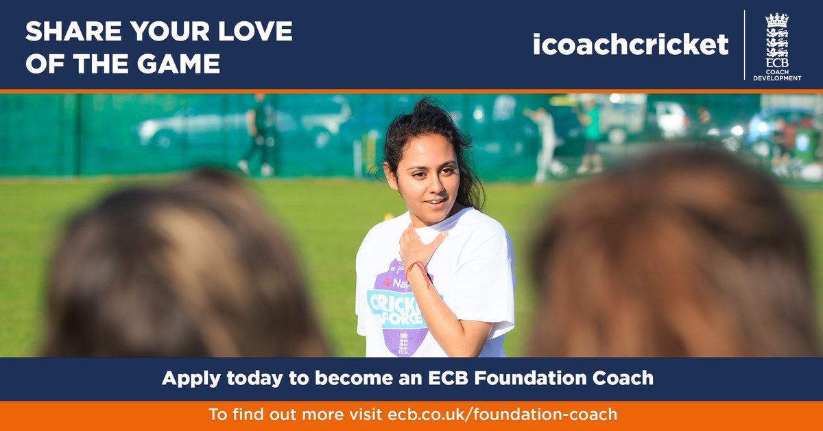We’re hosting Foundation Coaching Courses (Level 1) on Monday 30th and Tuesday 31st October 2023.

Sessions are held from 9:30 - 16:00 at Riverside Indoor Hall.

Click the link below for full information and get involved ⬇️ 

booking.ecb.co.uk/event/b64a8389…