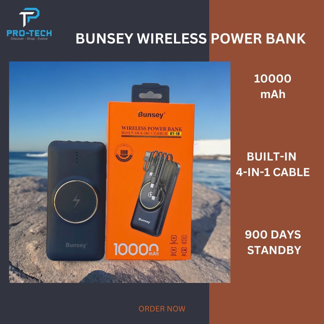 pro_tech3's tweet image. Charge without boundaries! The Bunsey Wireless Power Bank keeps you powered up wherever you go.
DM ON INSTAGRAM(instagram.com/pro_tech1.pk/)  FOR BEST RATE
BUNSY WIRELESS POWER BANK 10000 mAh
BUILT 4 IN 1 CABLE
900 DAYS STANDBY
#smartTechrevolution #onlineshopping #gadgets