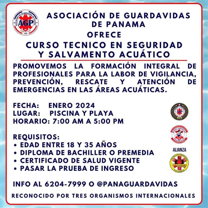 En enero de 2024 se dará lo mejor que pueda ofrecer nuestra organización en cuanto a prevención, socorro y atención emergencias acuáticas se refiere. Espere más anuncios o contacte por más info.
#soyguardavidas  #formandolanuevaelite #nomasahogados #stopdrowning #somosAGP