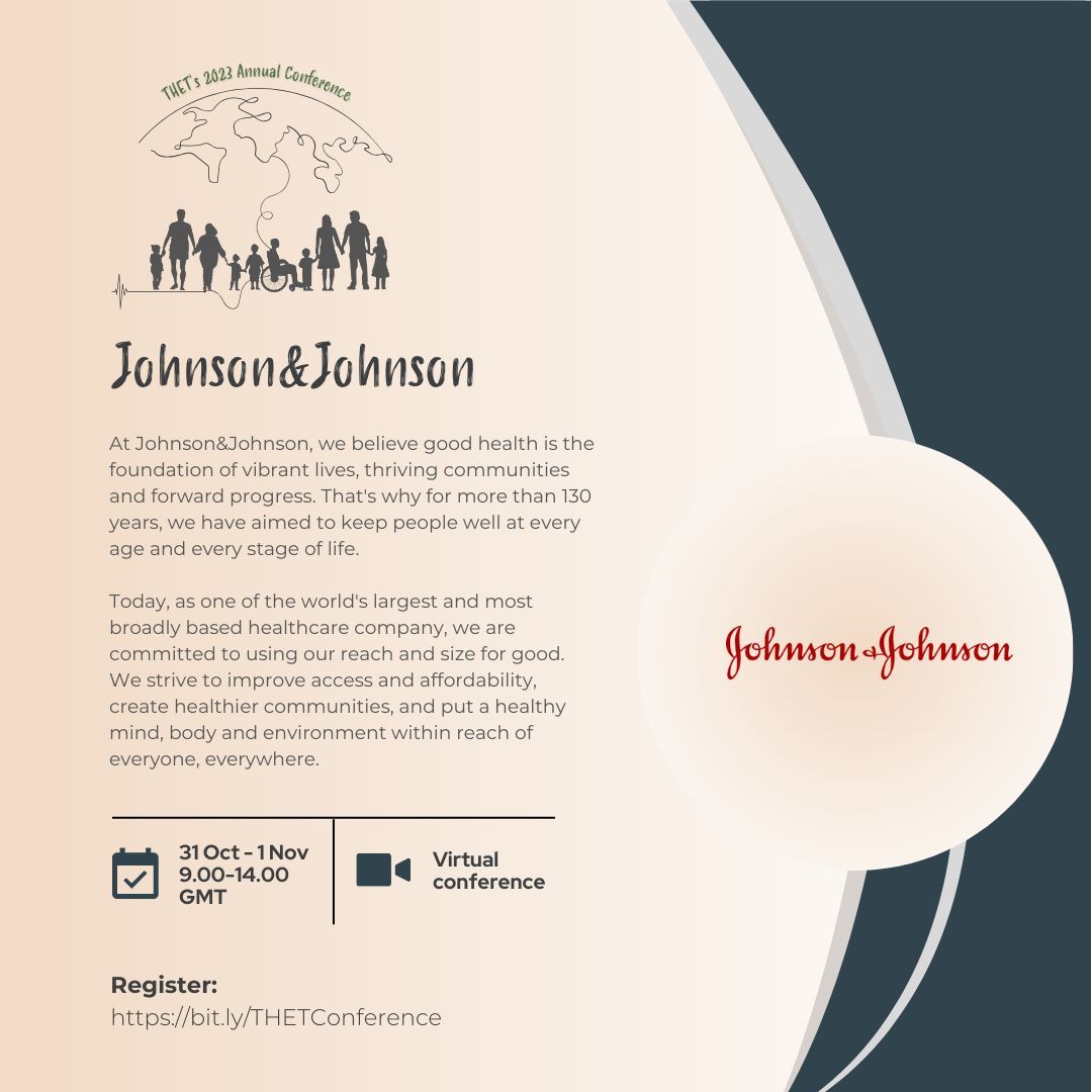 Thank you @JNJNews for sponsoring the 2023 #THETConf! Your commitment to using business as a force for good and improving health access aligns with our mission. We appreciate your support advancing #HealthForAll.