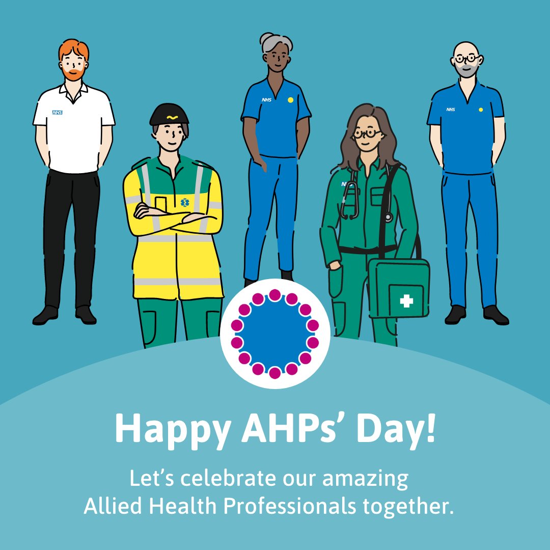 Happy AHPs' Day! Today's a day to celebrate our amazing Allied Health Professionals which includes #Paramedics, physiotherapists, osteopaths, podiatrists and 10 other professions! Learn more here: england.nhs.uk/ahp/role/ #AHP #AHPSDay #AHPCommunity