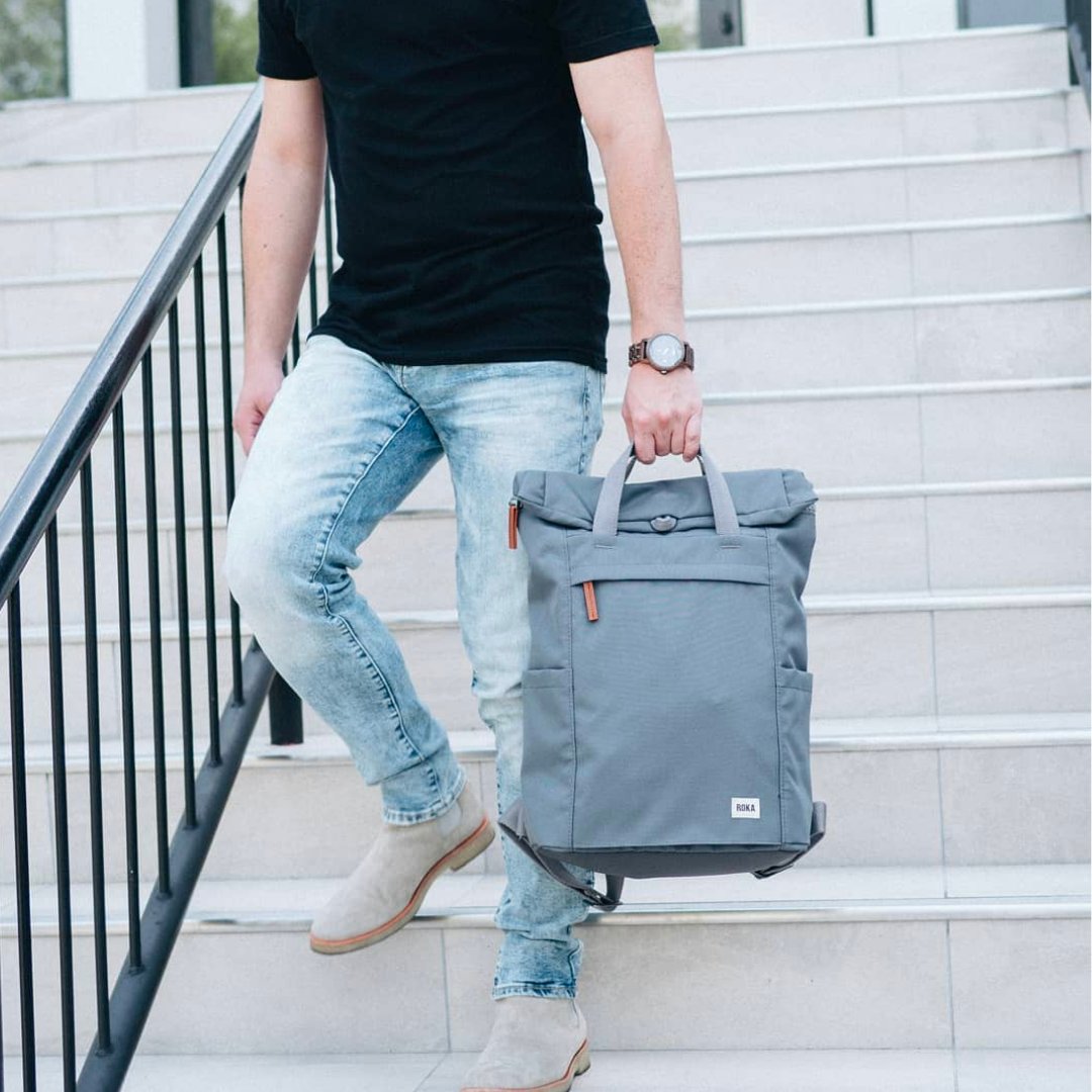 utilitygift's tweet image. Minimalist Scandinavian style, the Roka bag will be your must-have companion for years to come 🎒✨

Made using recycled materials for you to look amazing and feel confident that the things you carry are safe. #RokaFinchley #BackpackGoals #recylecdmaterial