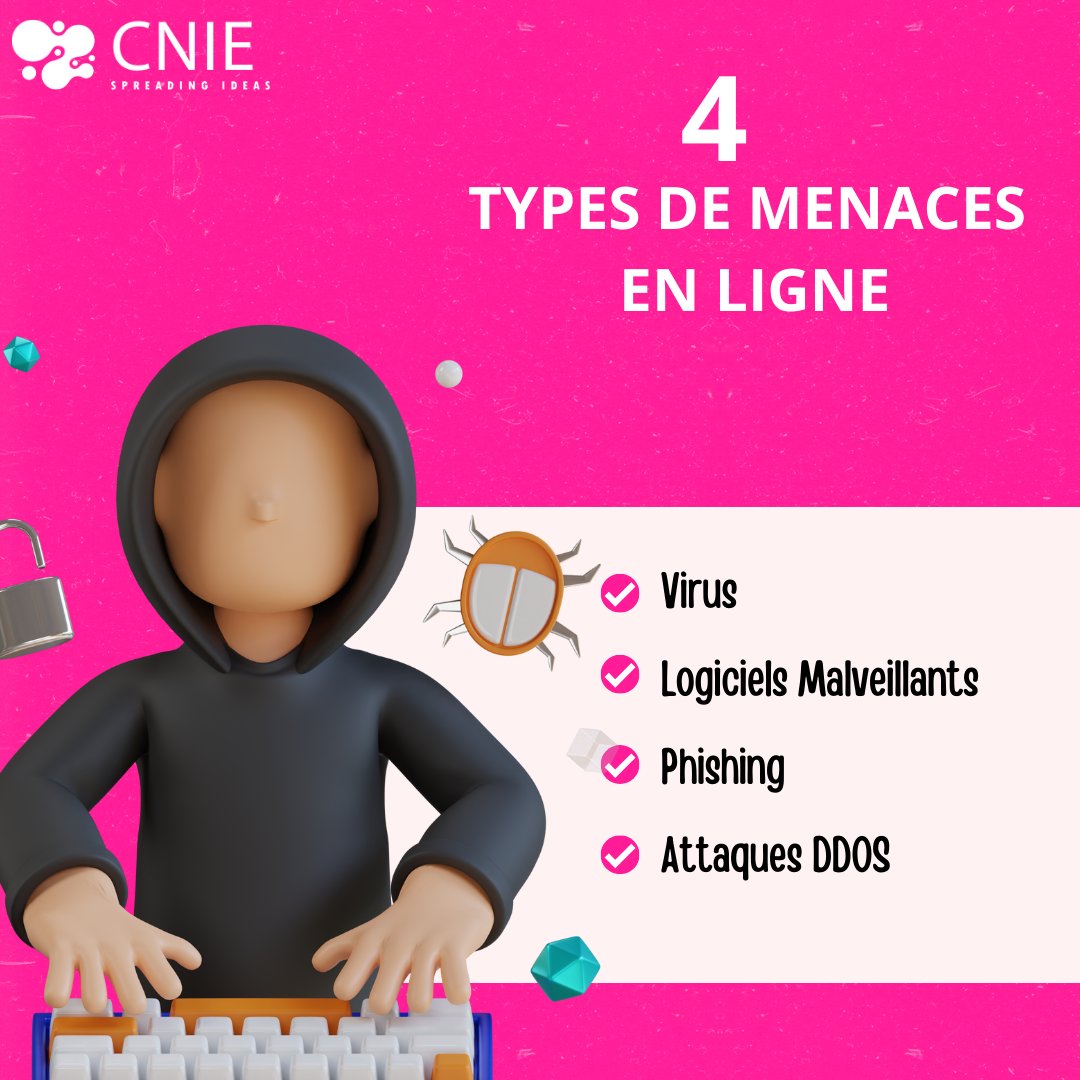 eurl_cnie's tweet photo. 🔒 Explorez l'univers des menaces en ligne avec nous ! 
Dans cette publication, nous vous dévoilons les 4 types de menaces les plus redoutables sur Internet. 🌐
#cyberattaque #menaceenligne #sécuritéinformatique https://t.co/243viQ86KV