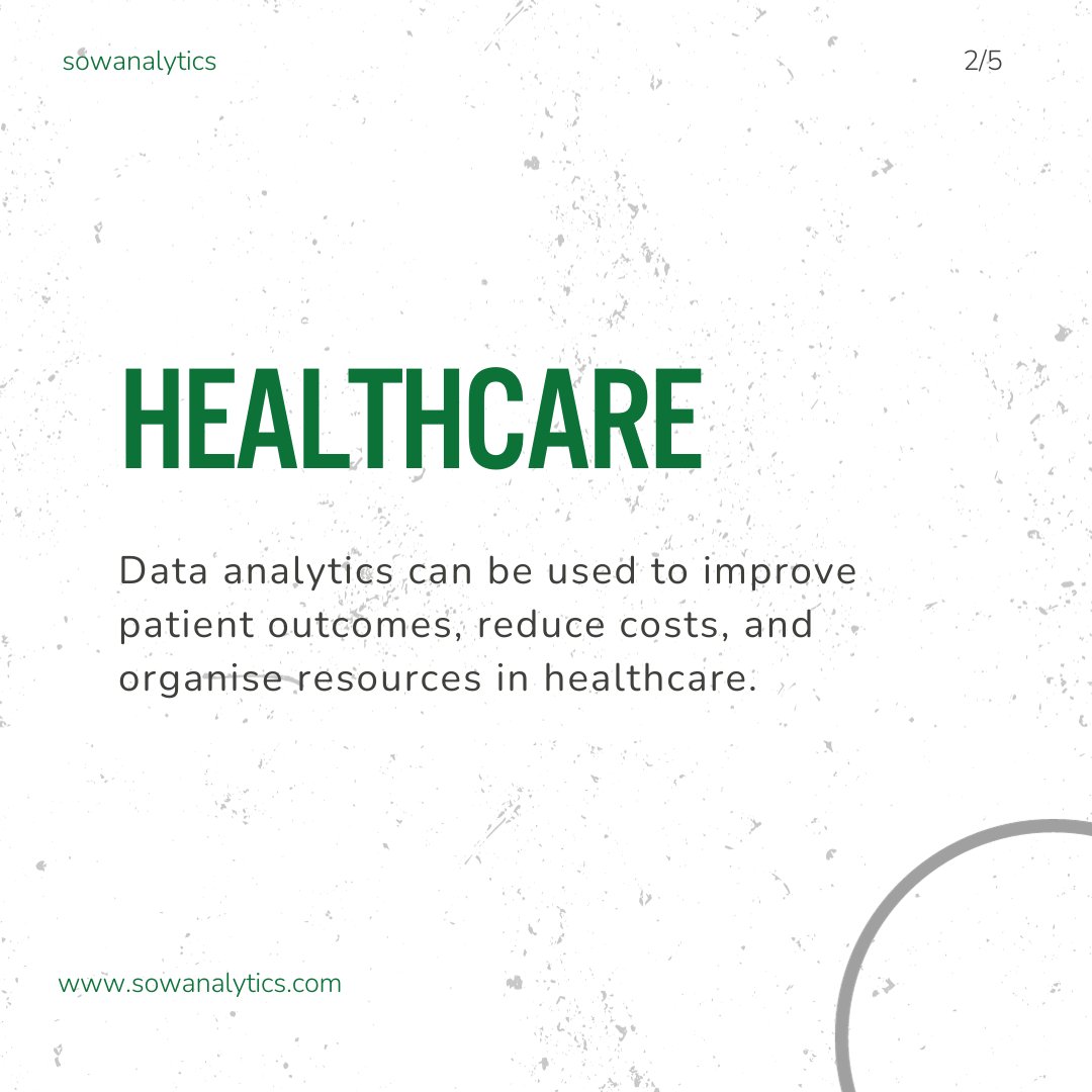 sowanalytics's tweet image. Top 3 Sectors where data analytics can be applied. 👆