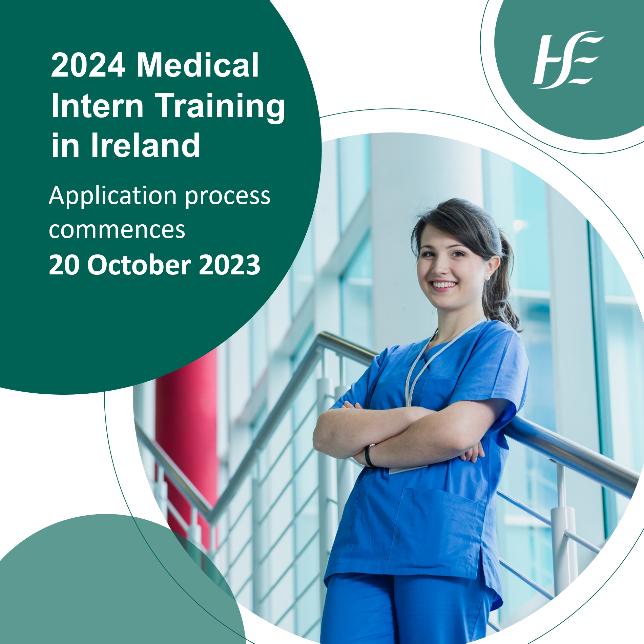 NDTP_HSE's tweet photo. The 2024 #MedicalInternTraining application process opens on 20th October 2023. The Internship Year is an essential step in your medical career in Ireland. Donโt miss your opportunity to apply! Further information is available at https://t.co/BcXZlCKFS1 #DoctorsInTraining https://t.co/JhMuFcJ3Mx