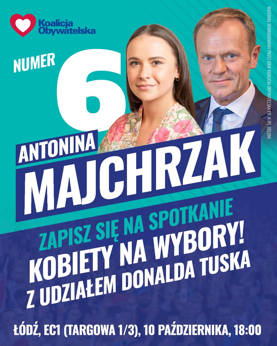 Już jutro spotkanie z <a href="/donaldtusk/">Donald Tusk</a> w EC1 🩵

Zapisz się tutaj: platforma.org/aktualnosci/sp…
