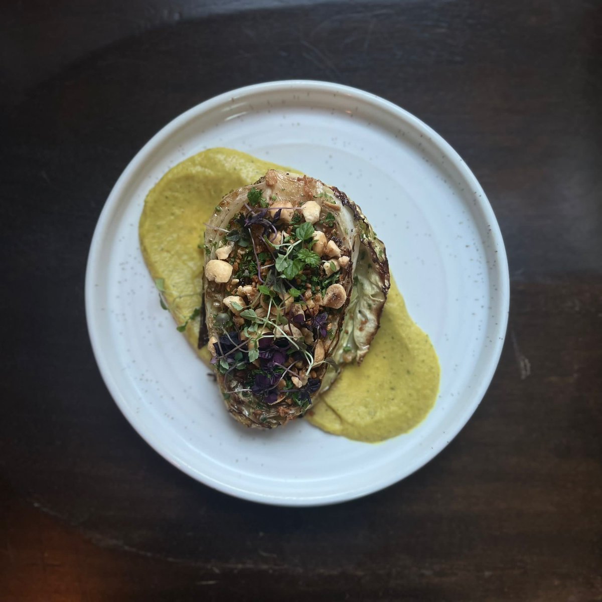 THshoreham's tweet photo. Street of the Week is Hebe Road, all residents receiving 15% off. Tomorrow, World Mental Health Awareness Day, we're delighted to support the events in Worthing! Loving Chef Rory's small plates, this veggie Charred Cabbage will be on the new menu #lancingnetwork #shorehamlife https://t.co/iAyJx1XmLb