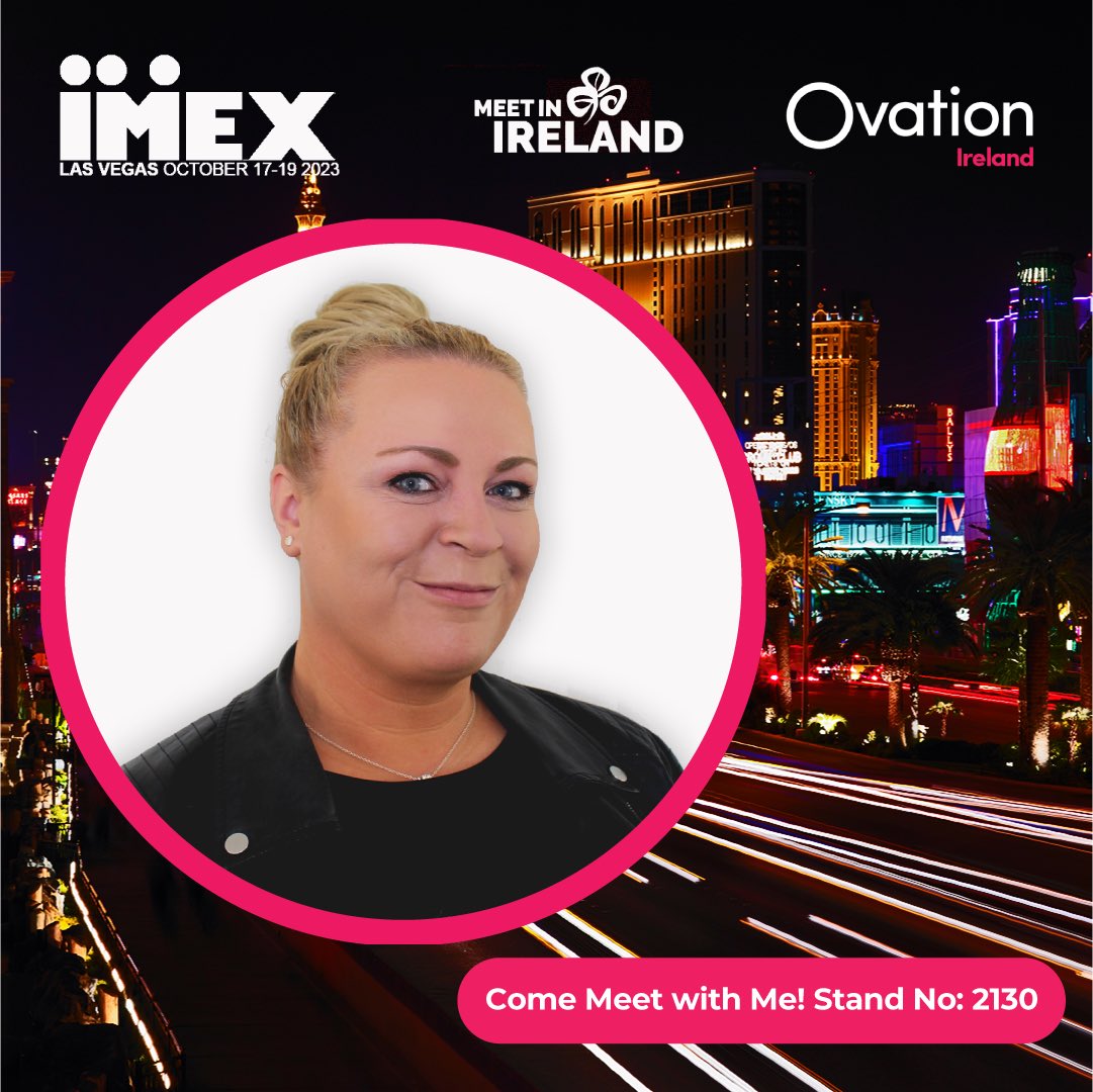 Guess who'll be in Vegas for IMEX??? 

Book an appointment with Jess! !  
Stand 2130! 

Click link to book an appointment: lnkd.in/eGwjUnWh 

#ovationirelanddmc #ovationglobaldmc #Irelandincentive #meetinireleand