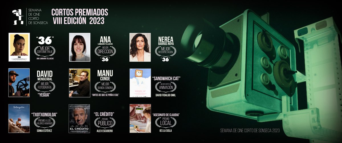 Concluida esta VIII edición, damos la enhorabuena a todos los premiados. Agradecemos a todos la masiva participación en todas las actividades de la Semana de Cine Corto de Sonseca. La magia de este festival es vuestra: del público.