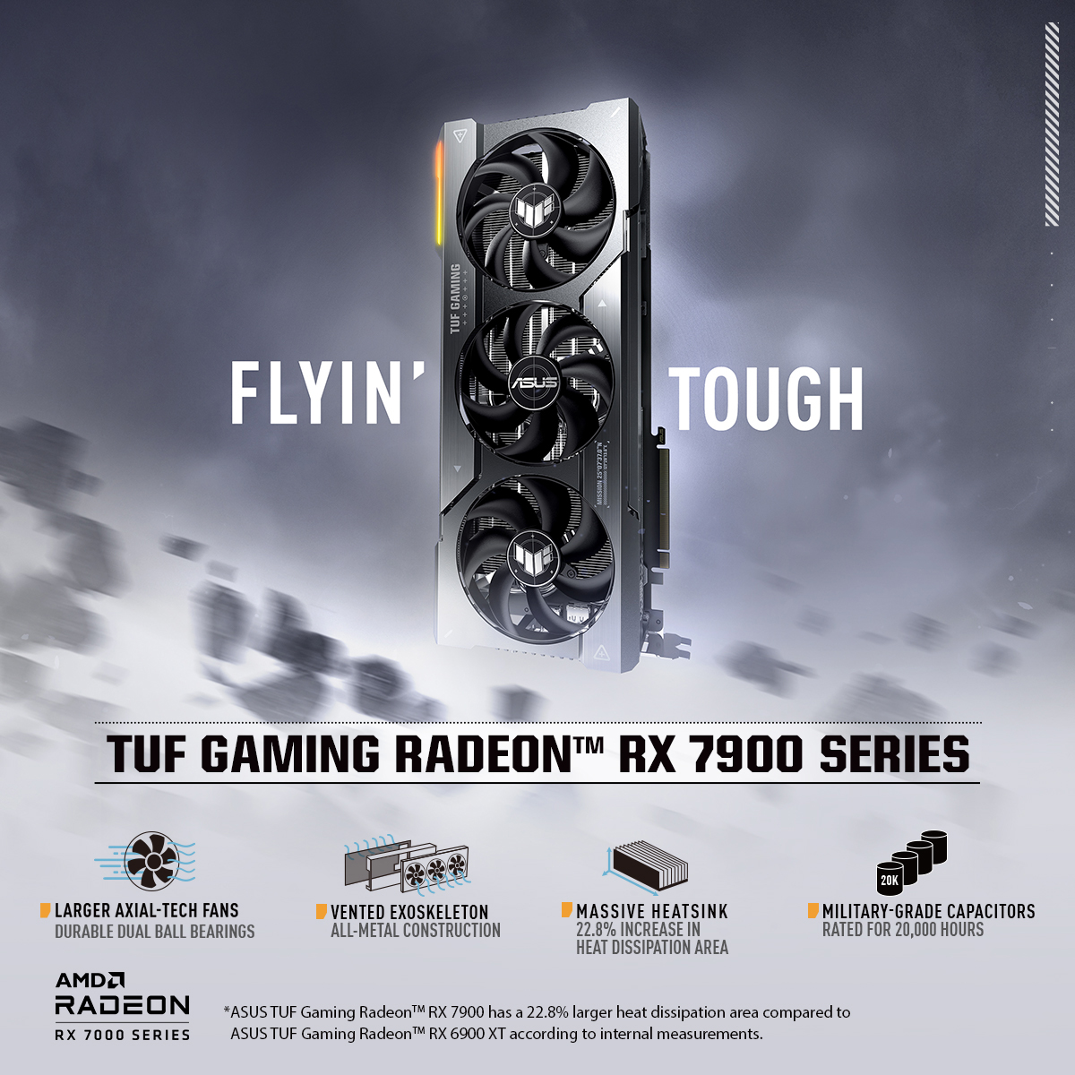ASUSIndia's tweet photo. Get ready to conquer the gaming world with the ASUS TUF Gaming Radeon™ RX 7900 Series! 🌟🎮
These GPUs provide you with the ultimate gaming experience. 

Know more 👉 https://t.co/00Szq0m33Y

#graphiccard #bestgraphicscard #asusgraphicscard https://t.co/99Dvx2zjxU