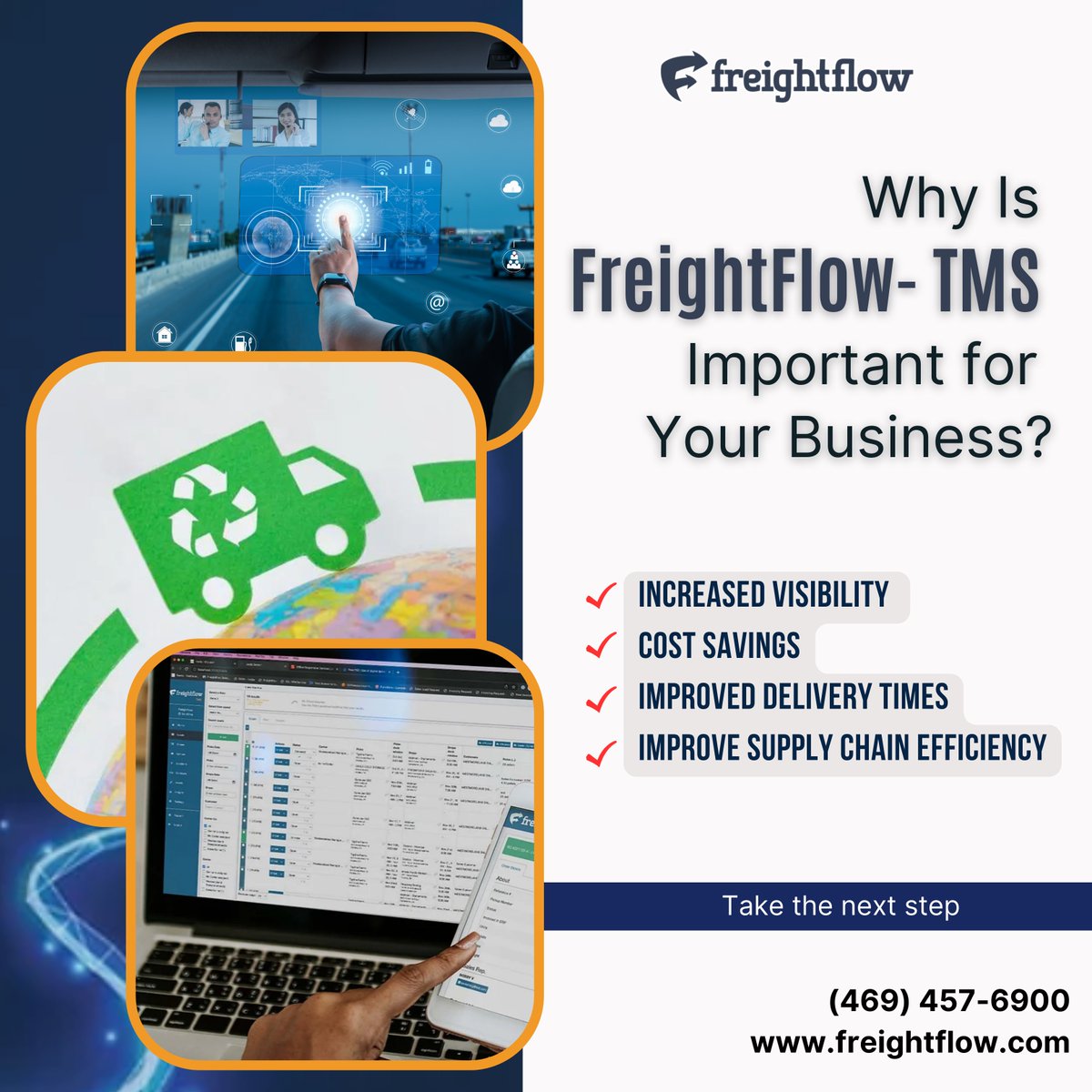 FreightFlowtms's tweet image. From Chaos to Control: How FreightFlow TMS Transforms Your Operations
Check our website: freightflow.com  
#freightflow #freightforwarding #logistics #freight #freightforwarder #supplychain #export #transportation #import #logisticscompany #transport #logisticsmanagement