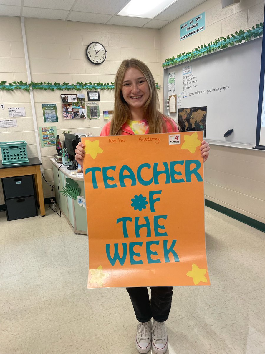 AcademyMhs's tweet photo. Congratulations to our previous winners for Teacher Academy’s Teacher of the Week- Ms. Janecko and Mr.McKee! Thank you @LOVElikeJJ for your support of our teachers! 
@MasonHSComets @MasonChoirs @GOSatellites 💚👨‍🏫👩‍🏫🧑‍🏫💚 https://t.co/ifTmyOvCs8