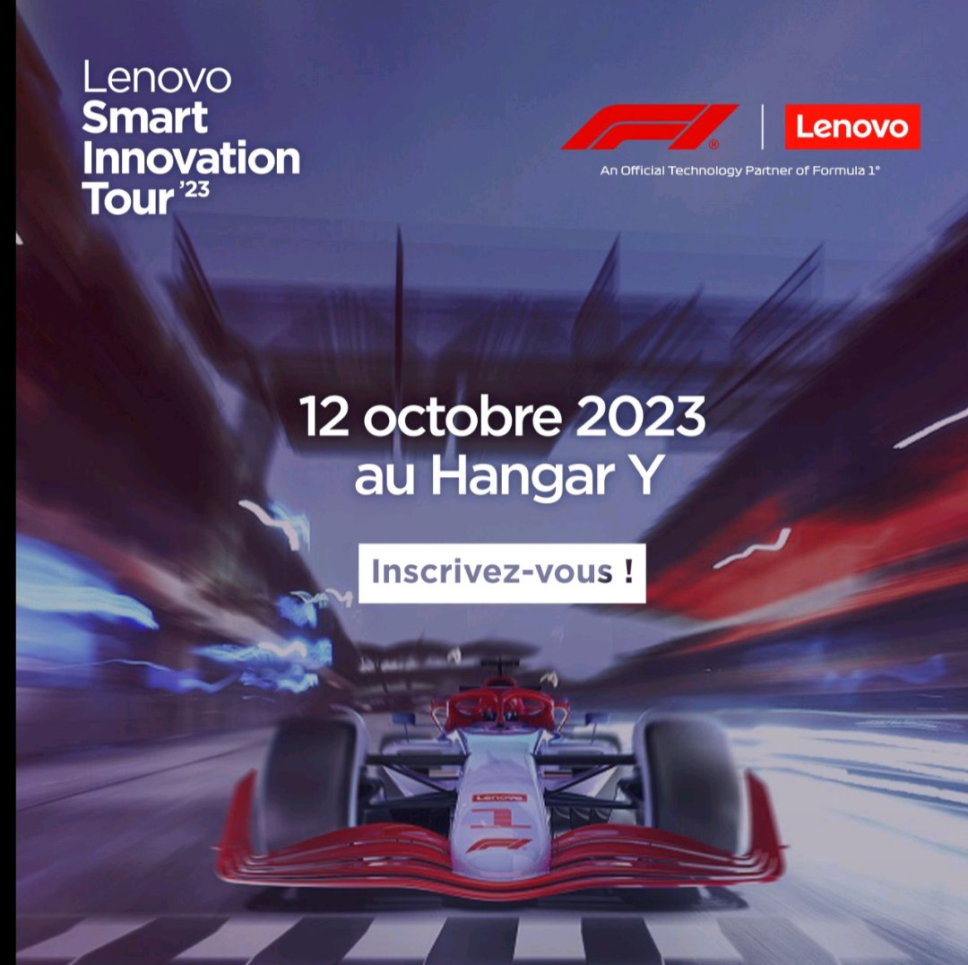 Le #Lenovosit23 c'est dans 3 jours !!! Suivez avec nous la dernière ligne droite de notre événement sous le signe de la Formula one.