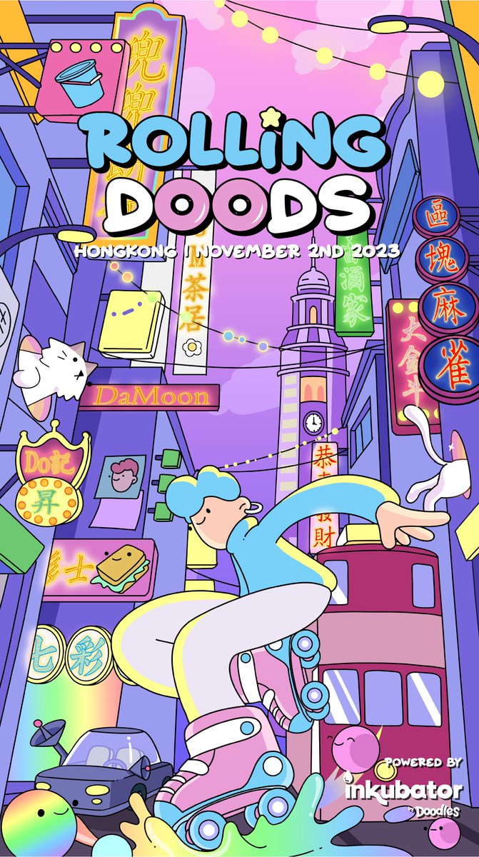 Doobro_CN's tweet photo. 24 days until Rolling Doods 🛼 Hongkong Meetup powered by Inkubator!

Registration opens rn, until Nov. 2.

You must have the @tokenproof app and luma account in order to register. Tickets are non-transferrable.

Roll up your sleeves to get ready for @doodles  roller skating! https://t.co/EoONDBFrrQ