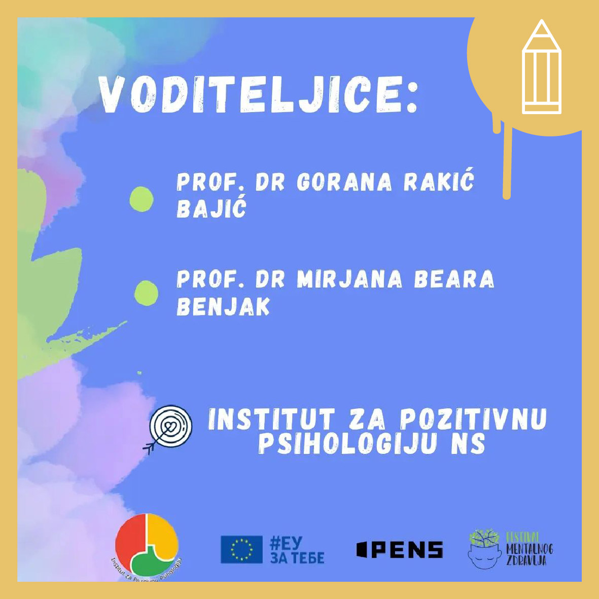 U okviru 8. Festivala mentalnog zdravlja u Novom Sad, u saradnji sa Institutom za pozitivnu psihologiju EU INFO NOVI SAD je organizovao za vas radionicu Dete u kome cvetaju snage.

14.10.
19.00-21.30h
OPENS, Bul. Despota Stefana 5, Novi Sad

bit.ly/3PNNWRl