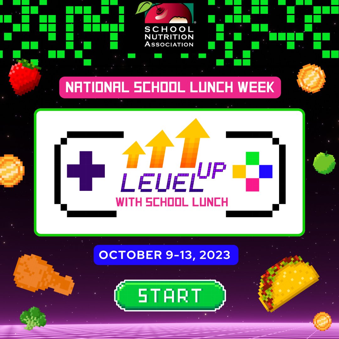Calling all heroes — this week is National School Lunch Week (NSLW) &amp; we’re celebrating the power of school lunch! In the quest for academic success, research shows that healthy school lunches give kids what they need to come out on top. #NSLW23 #LevelUpWithSchoolLunch