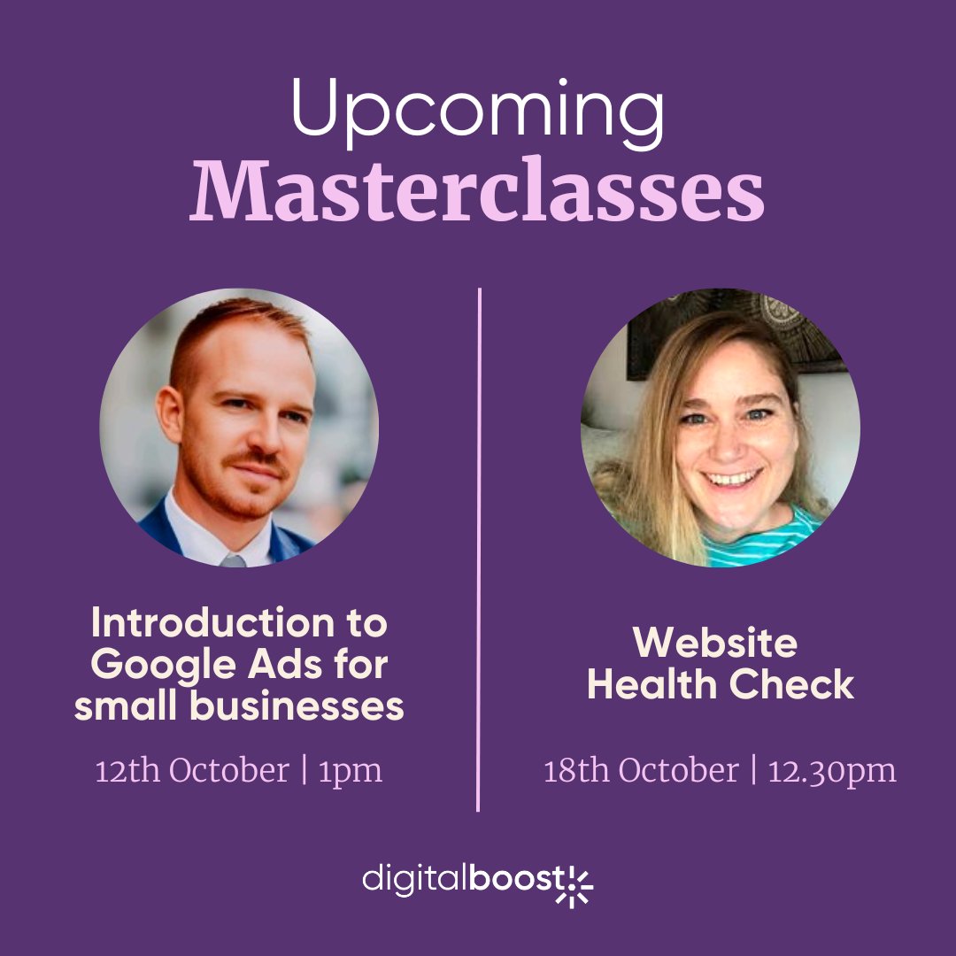 digitalboost_uk's tweet photo. We're focusing on tech this week to help our #smallbusiness community level up 🚀

In the next few weeks, we're delivering Masterclasses about #googleads and helping mentees to review their websites in our interactive #techclinic 🥳

Sign up for free here: https://t.co/Ppj8IrjFiP https://t.co/oyjzwXavWa