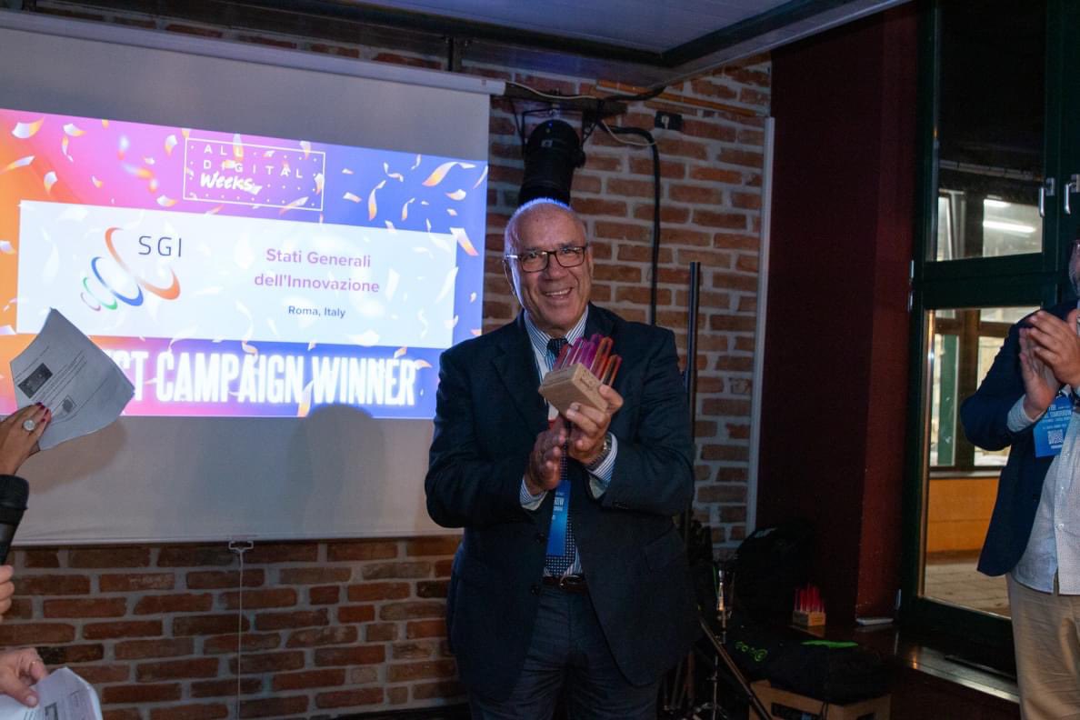 Stati G. Innovazione (@sginnovazione) on Twitter photo Assegnato a <a href="/SGInnovazione/">Stati G. Innovazione</a> il Premio di migliore Coordinatore Nazionale della campagna europea #ADWeeks2023 e all’Accademia del Paziente Esperto <a href="/EUPATI_IT/">Eupati Italia</a> il Premio Migliore Evento.Leggi la news👉🏻 shorturl.at/deST9 <a href="/FAnanasso/">Fulvio Ananasso</a> <a href="/altheovalentini/">Altheo Valentini</a> <a href="/SabrinaGrigolo/">Sabrina Grigolo</a> <a href="/AllDigitalEU/">ALL DIGITAL</a> Assegnato a <a href="/SGInnovazione/">Stati G. Innovazione</a> il Premio di migliore Coordinatore Nazionale della campagna europea #ADWeeks2023 e all’Accademia del Paziente Esperto <a href="/EUPATI_IT/">Eupati Italia</a> il Premio Migliore Evento.Leggi la news👉🏻 shorturl.at/deST9 <a href="/FAnanasso/">Fulvio Ananasso</a> <a href="/altheovalentini/">Altheo Valentini</a> <a href="/SabrinaGrigolo/">Sabrina Grigolo</a> <a href="/AllDigitalEU/">ALL DIGITAL</a>