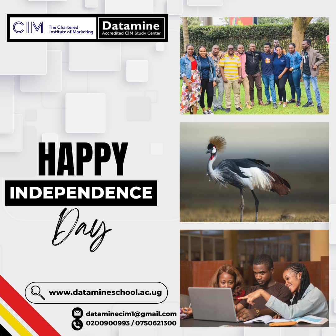 "🇺🇬 Happy 61st Independence Day, Uganda! 🎉 We want to extend our  warmest wishes to all our students and the people of Uganda on this  special day. May your nation continue to prosper and thrive. 🙌🏽🎈  #UgandaAt61 #IndependenceDay #DatamineFamily"