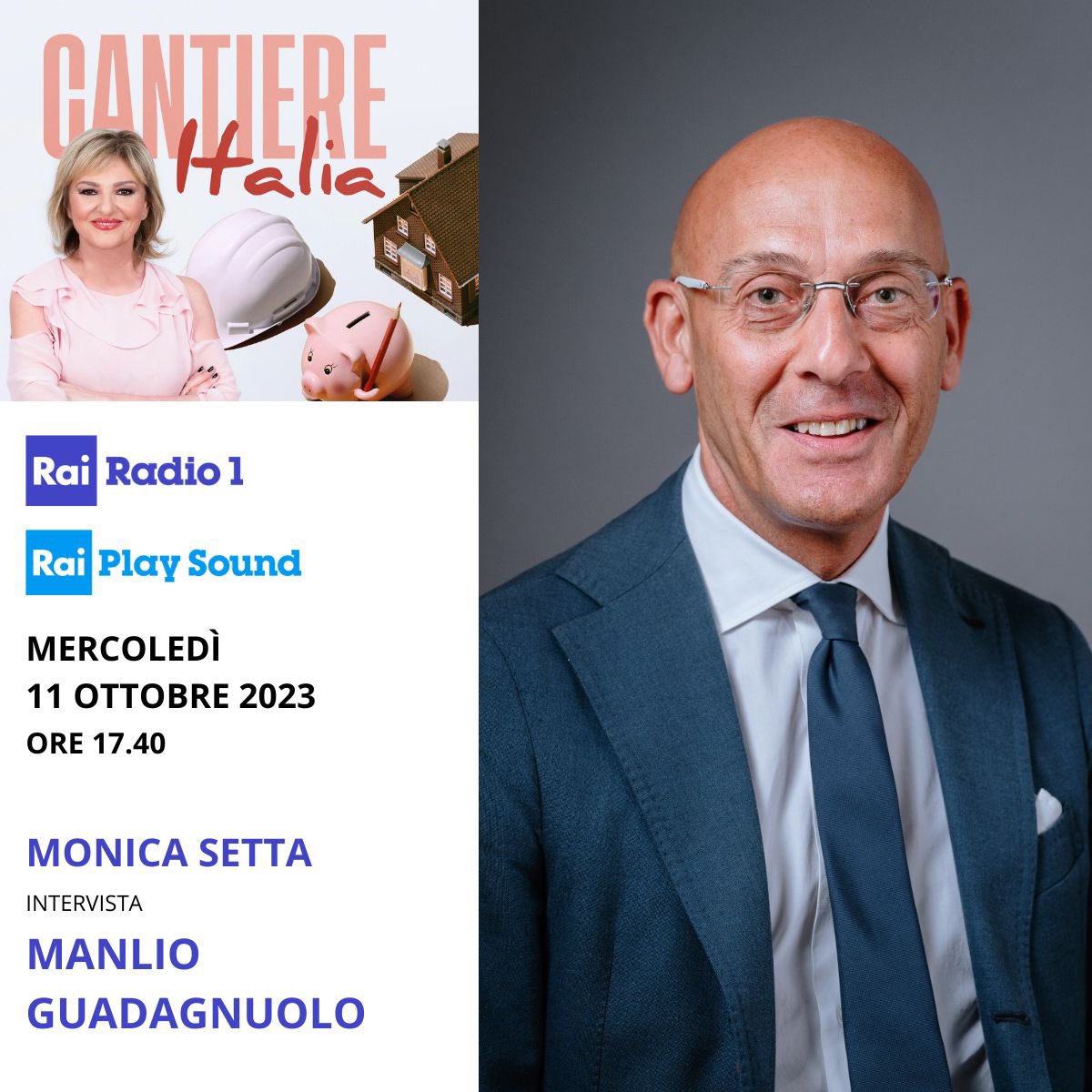 📻🎙️🔊 #CantiereItalia presenta: Intervista esclusiva a cura di <a href="/MonicaSetta/">Monica Setta 2</a> al Commissario straordinario del Governo della ZES Adriatica, Manlio Guadagnuolo sulla trasmissione Rai Radio Uno. 

#ZES #ZESAdriatica #IntervistaEsclusiva #MonicaSetta #RaiRadio1  #CantiereItalia