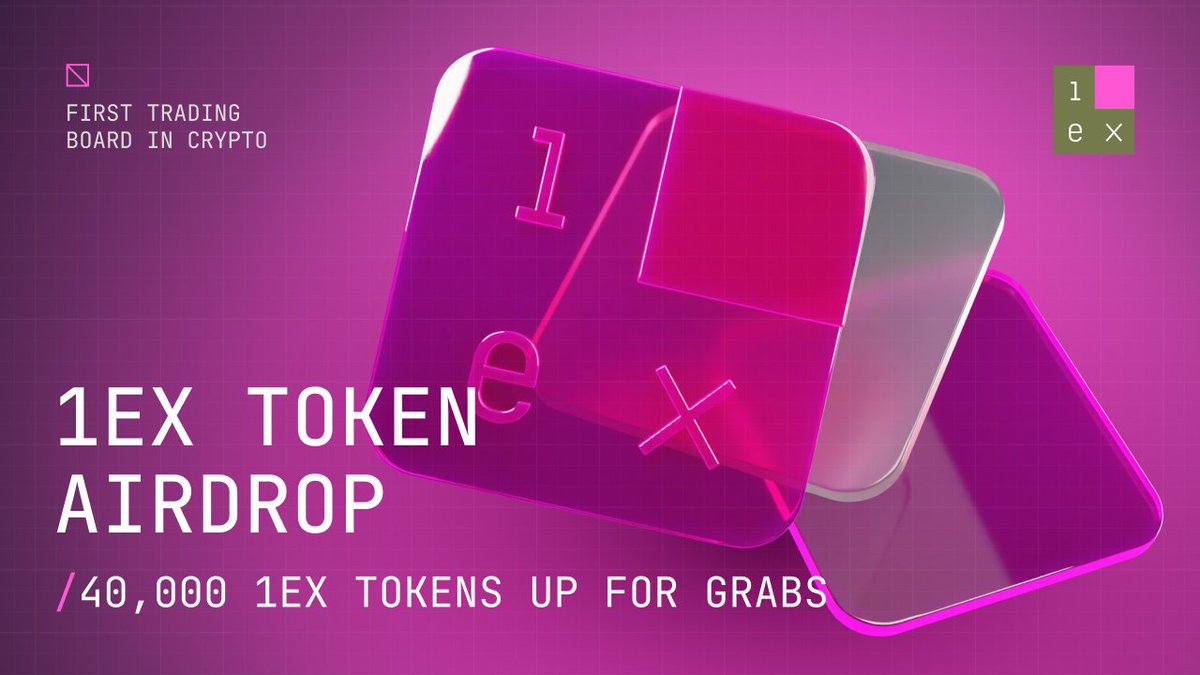 🎊 Join the massive #1EX #airdrop, be among the early birds who know how to trade successfully! 🦉

⏰ Oct 9-Nov 6, 2023 (UTC)

1️⃣ Follow <a href="/1ex_com/">1ex Trading Board</a>
2️⃣ Like, quote, tag 3 friends
3️⃣ Join t.me/oneexprotrading &amp; t.me/oneexcom
4️⃣ Fill out the form: docs.google.com/forms/d/e/1FAI…