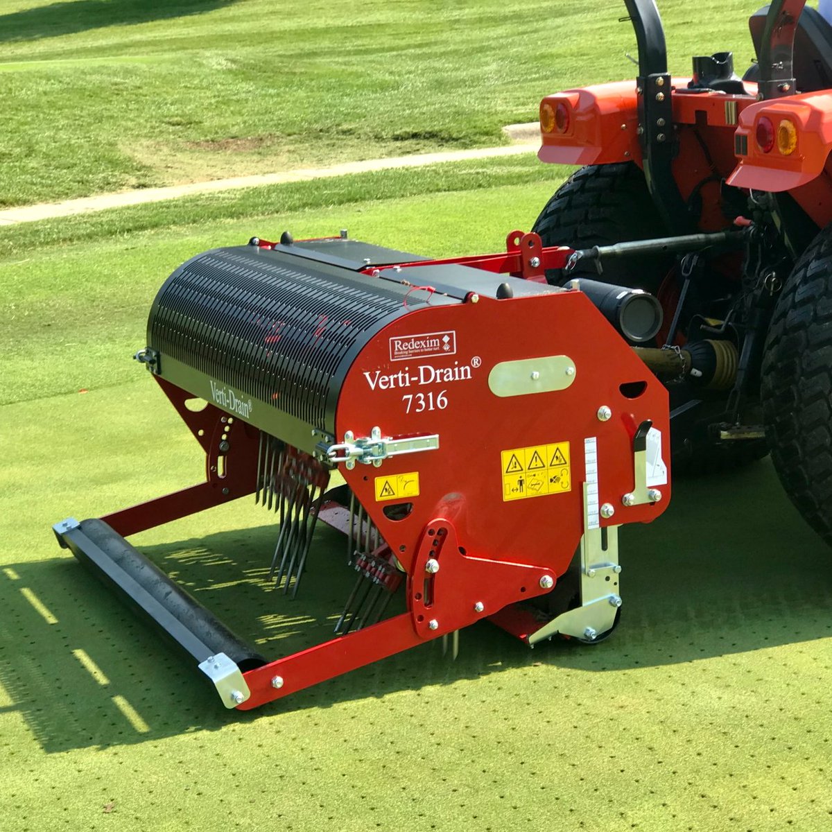 RedeximUK's tweet image. With a 1.6m working width, the 7316 is one of our most #versatile models of Verti-Drain - small enough to suit compact tractors but weighty enough to break #compacted ground 💪 a range of #tines are also available to suit all sports turf applications: bit.ly/4491Umd