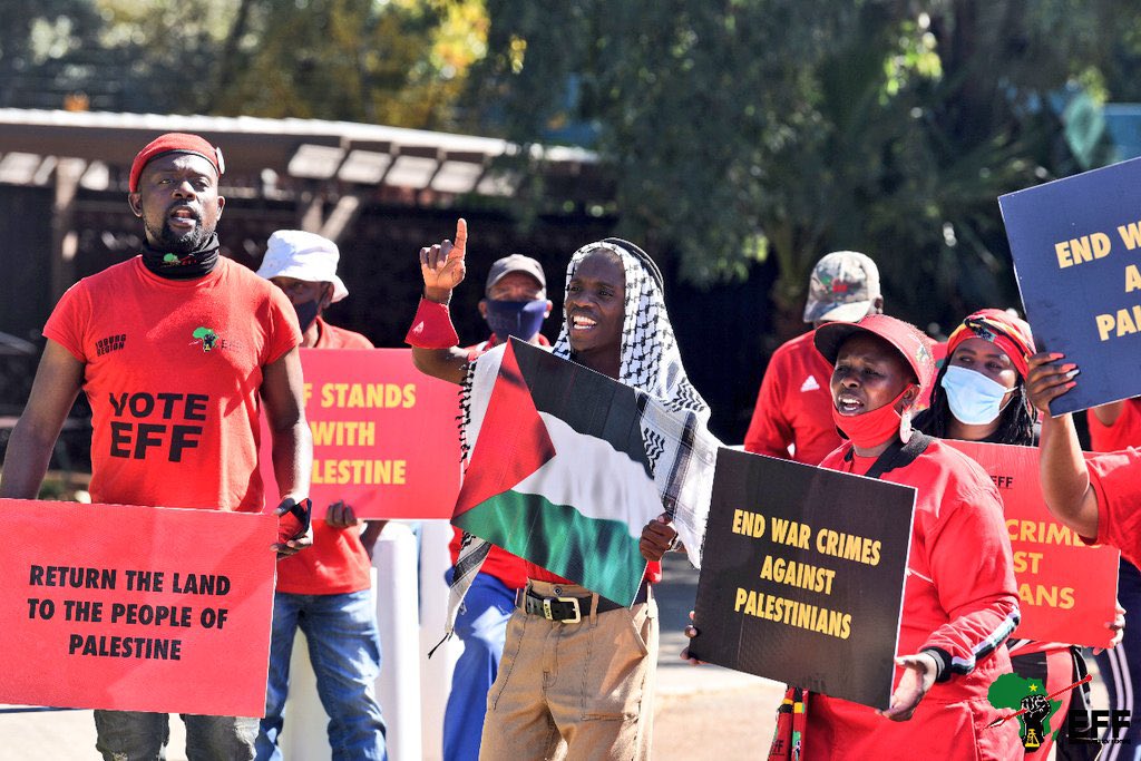 FloydShivambu's tweet photo. The EFF Stands with Palestine! https://t.co/mSDfQJcEa2