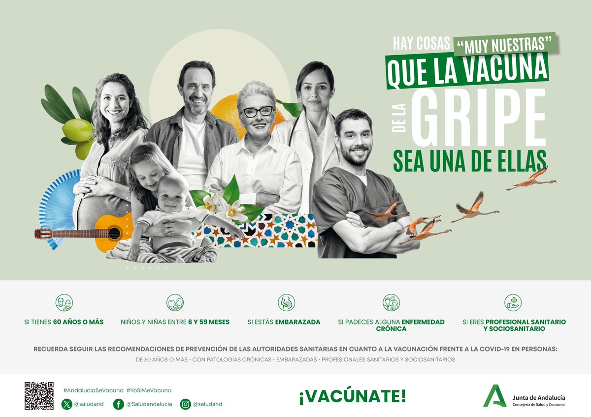 Hay cosas muy nuestras que la #vacuna de la #gripe sea una de ellas ¡Vacúnate! Arranca la Campaña de la gripe #COVID19 en #Andalucia 2023-2024 Pide cita en tu centro de salud #AndaluciaSeVacuna #YoSiMeVacuno @saludand @EASPsalud