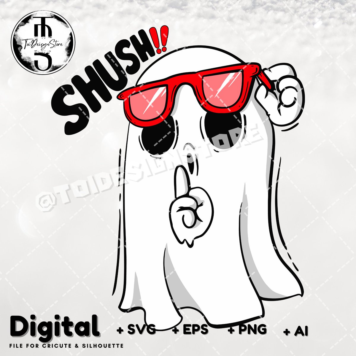 ToiDesignStore's tweet photo. Ghost with Red Sunglasses SVG | Cartoon ghost SVG | Shush ghost by ToiDesignStore https://t.co/h6zt9XG0gB ผ่าน @Etsy 
#ghostsvg #ghostcutfile #ghostcutfile #ghostclipart #halloweensvg #spookysvg #shushghostsvg #spookyghostsvg  #cuteghostsvg  #etsy #etsyshop #digitalfile https://t.co/q1oG6mqRmg