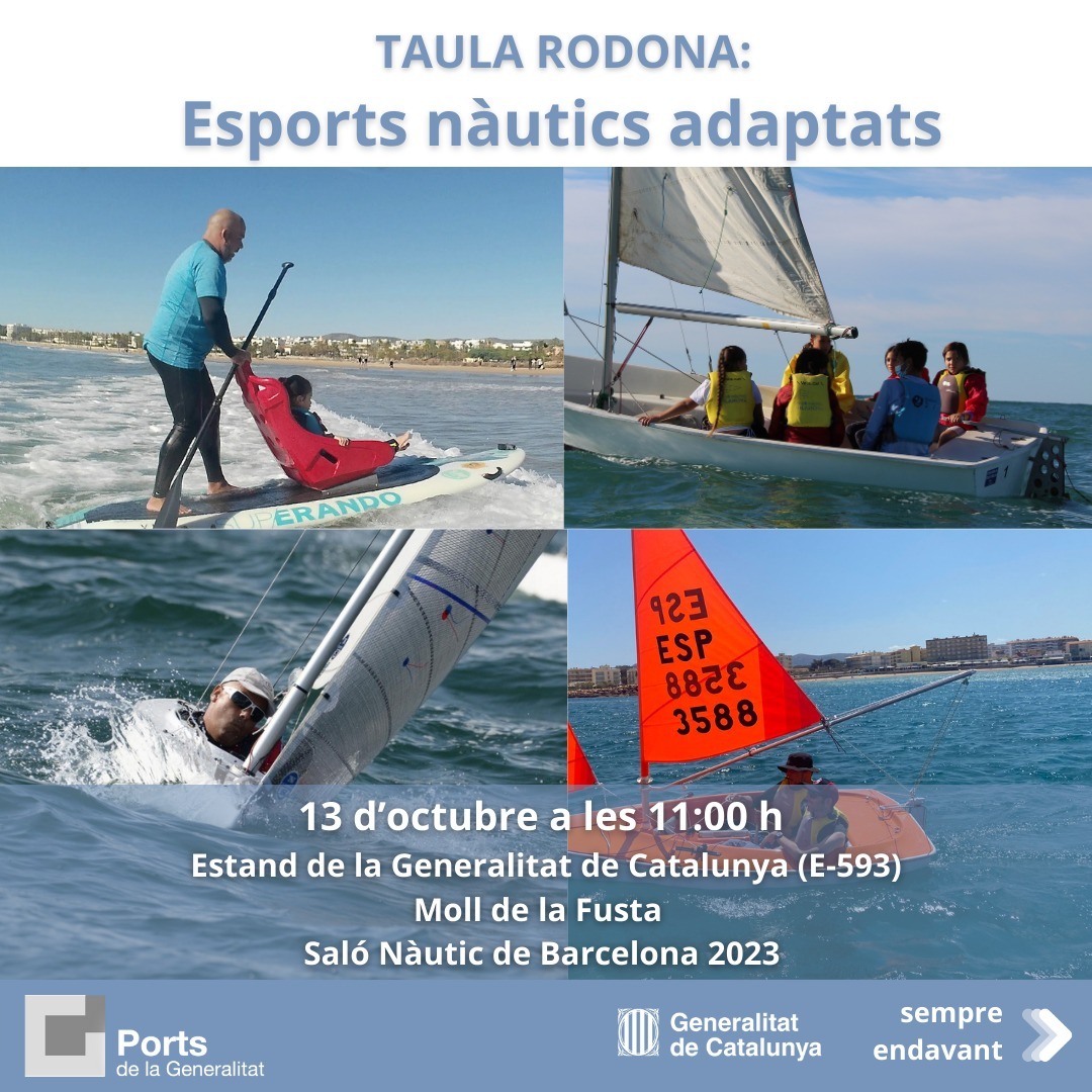 Saló Nàutic de Barcelona 2023
📍Estand de la Generalitat de Catalunya (E593)
Us esperem!