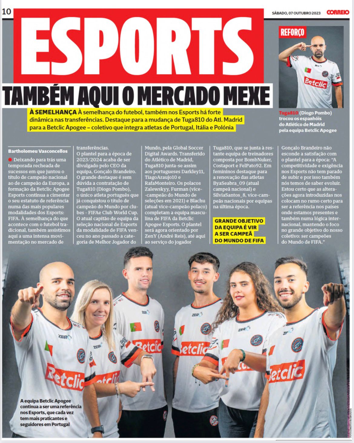 Betclic Apogee Esports on X: Full page 👀 Reaching your Apogee even in a  newspaper!  / X