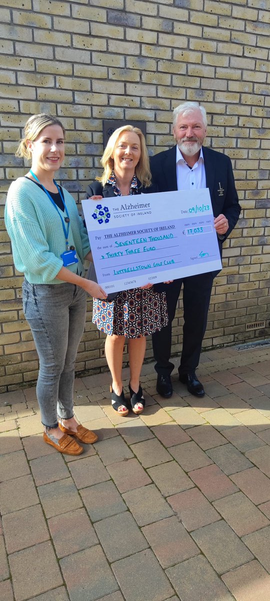 CastleMembers's tweet image. On behalf of our members &amp;amp; sponsors, our Captains' Valerie &amp;amp; Kevin had the pleasure of presenting the team at The Alzheimer Society Of Ireland, with a cheque of €17,033, which was raised at our recent Captain's Fund Raising Day. 👌🏌️