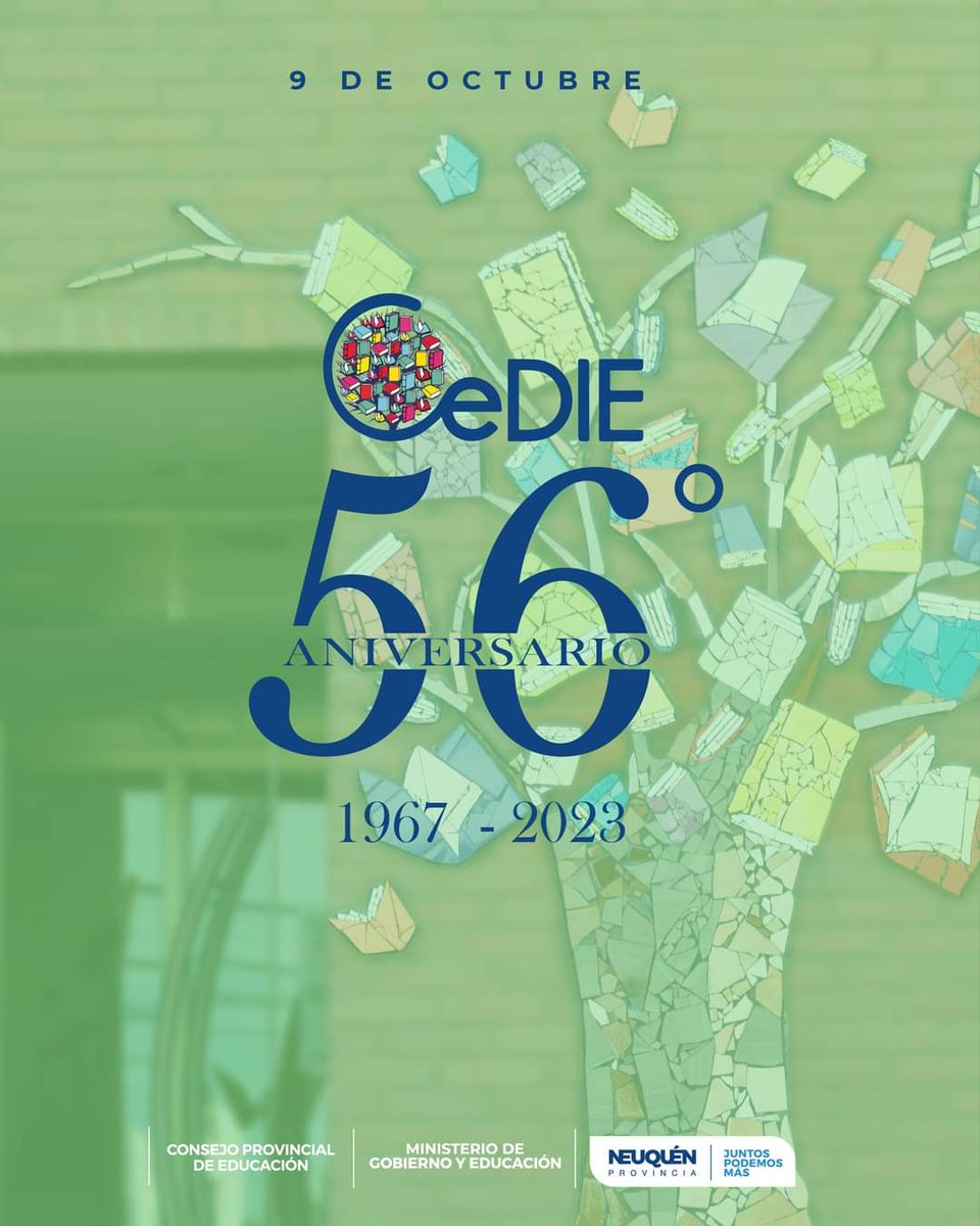 RFlutsch's tweet photo. #56AniversarioCeDIE 📚
¡La biblioteca del #CPE está de fiesta por sus 56 años! 

Te invitamos a recorrer sus diferentes propuestas, las cuales tienen una gran llegada a toda la comunidad educativa de #NeuquénProvincia

📲 https://t.co/iWp4tqN06J https://t.co/PNYW4vwYQh