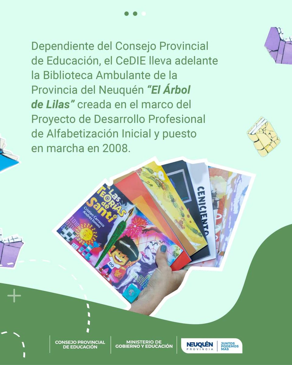 RFlutsch's tweet photo. #56AniversarioCeDIE 📚
¡La biblioteca del #CPE está de fiesta por sus 56 años! 

Te invitamos a recorrer sus diferentes propuestas, las cuales tienen una gran llegada a toda la comunidad educativa de #NeuquénProvincia

📲 https://t.co/iWp4tqN06J https://t.co/PNYW4vwYQh