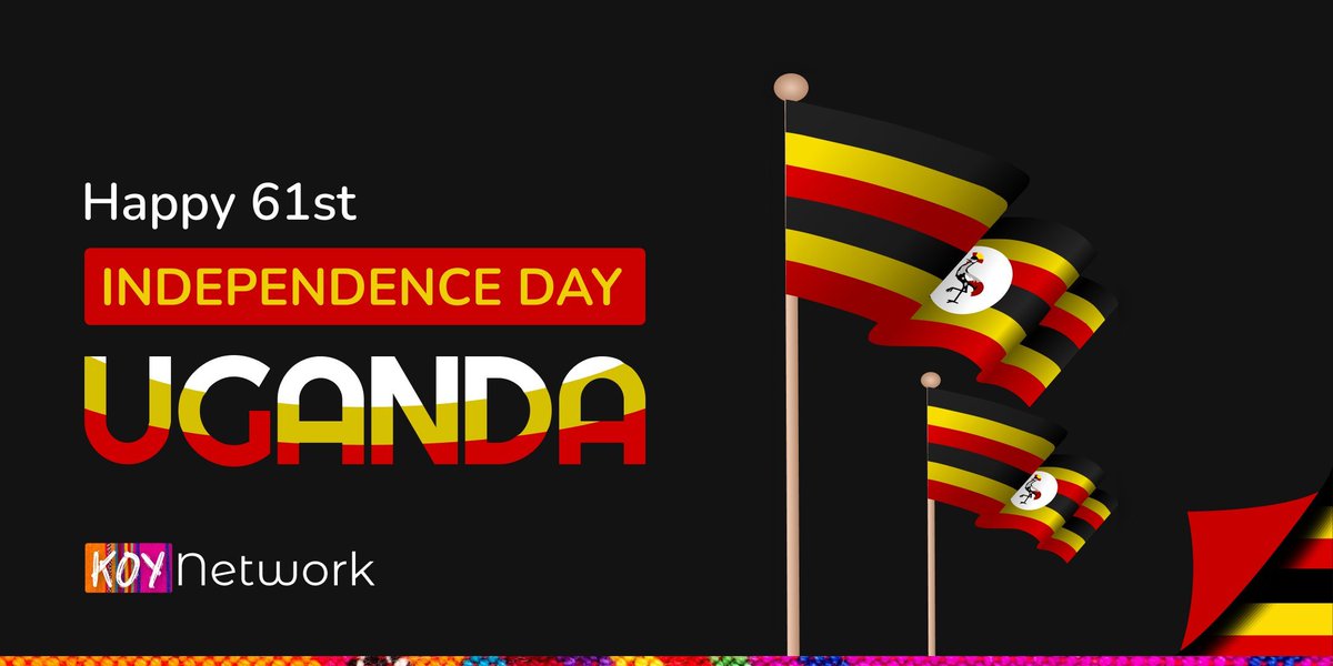 ___theMenace's tweet photo. We @KoyNetwork would like to wish all Ugandans a happy #UgandaIndependence day! We love and appreciate your support at #KOY! #UgAt61 #Africa #Blockchain https://t.co/ORmoghXTdd