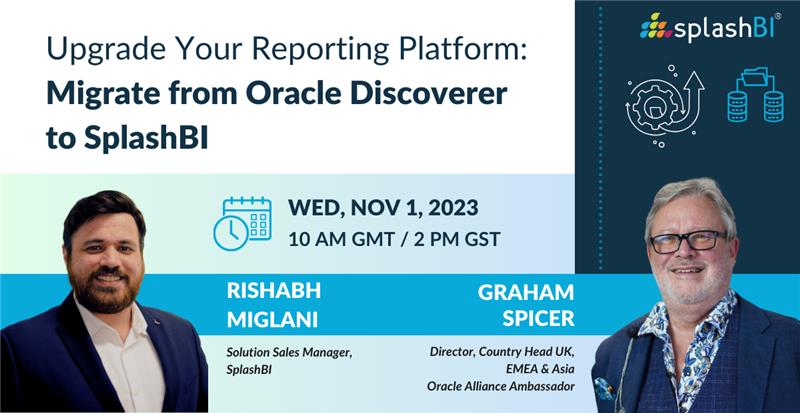 SplashBI's tweet image. Join our session with @GrahamESpicer &amp;amp; @Mig93Rishabh on Nov 1st at 10 AM GMT to learn how you can protect your investment in #OracleDiscoverer.
Like-for-like migration, modern interface, enhanced security, diverse data access, and more - it&apos;s all here. bit.ly/3RKHLjw