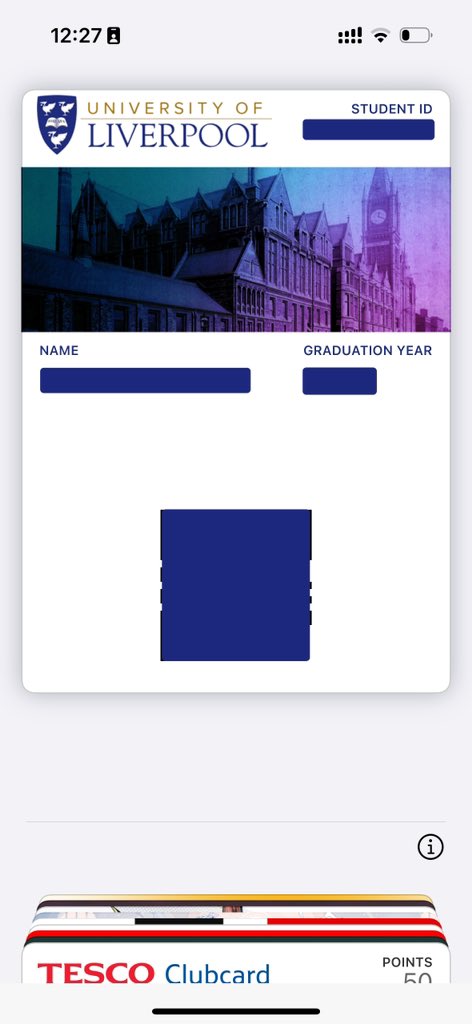 Writing a program to generate wallet passes. Now you can access UoL Digital ID simply with your apple wallet, and pass the library door within seconds. How do you feel with this design?
#universityofliverpool #universityofliverpool🇬🇧