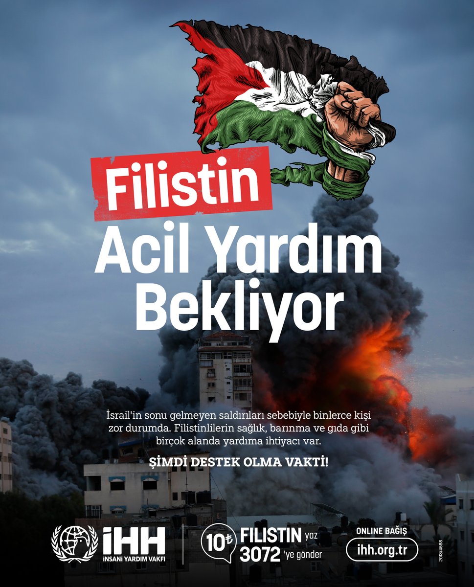 🇵🇸 Filistin Acil Yardım Bekliyor

İsrail'in sonu gelmeyen saldırıları sebebiyle binlerce kişi zor durumda. Filistinlilerin sağlık, barınma ve gıda gibi birçok alanda yardıma ihtiyacı var.

ŞİMDİ DESTEK OLMA VAKTİ!

📨 FILISTIN yazıp 3072'ye SMS göndererek 10 TL bağış
