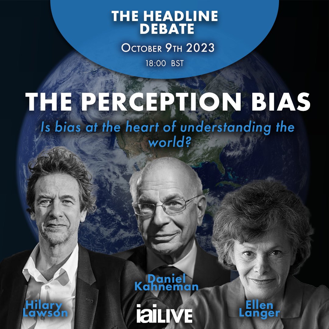 Don't miss out on TODAY's unmissable IAI LIVE - there is still time to book your spot and join us! Our headline debate features Nobel Prize-winner Daniel Kahneman, Harvard psychologist Ellen Langer and post-postmodern philosopher Hilary Lawson. iai.tv/live/