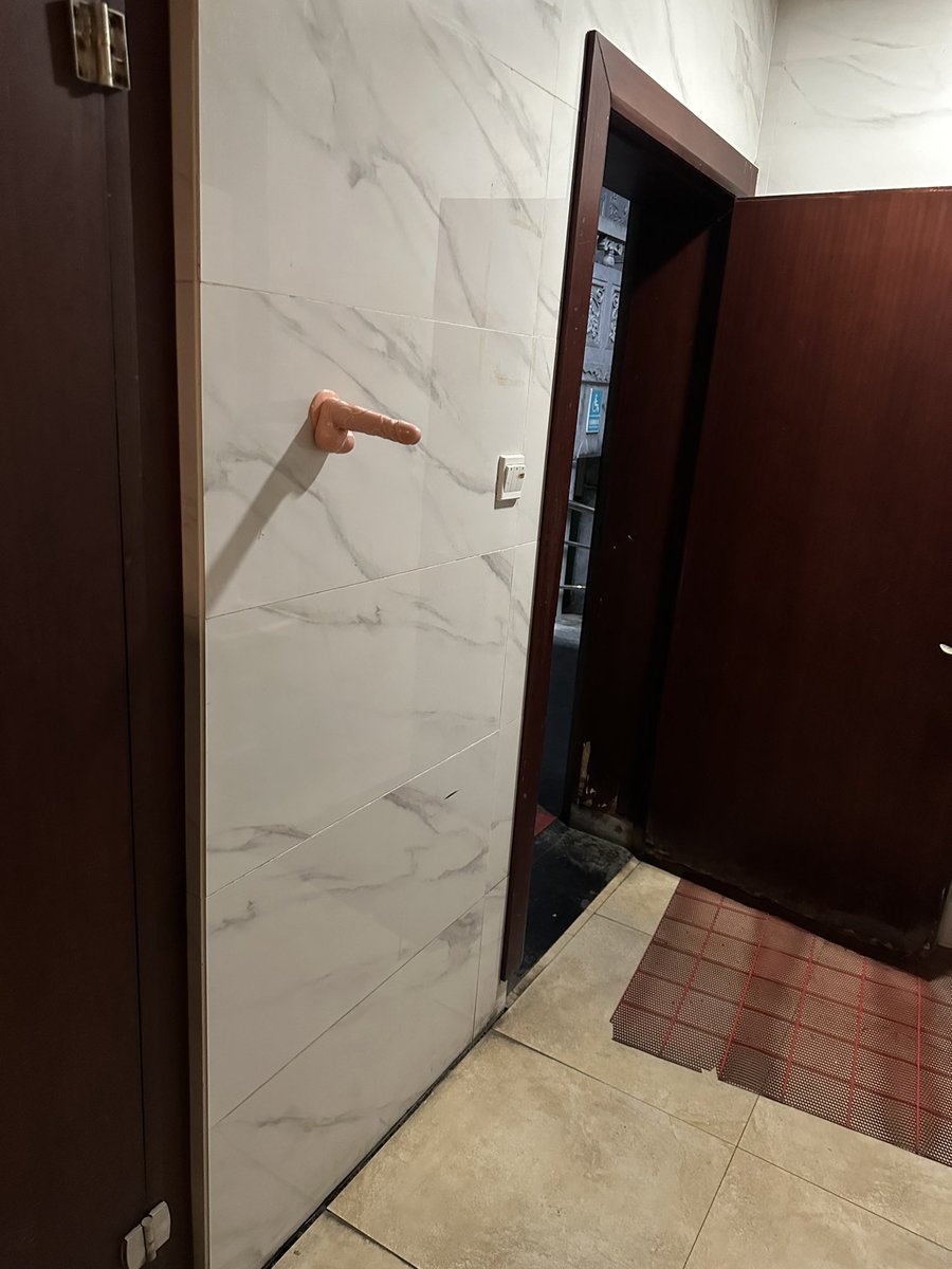 #鸟洞 #合肥鸟洞
太可怕了，城隍庙鸟洞wc，门口不知道哪个骚鸡粘了一个假鸡鸡在门口。这不是没事找事吗？玩洞本身已经够给公共设施添乱了，还这样挑衅。生怕影响力还不够吗？