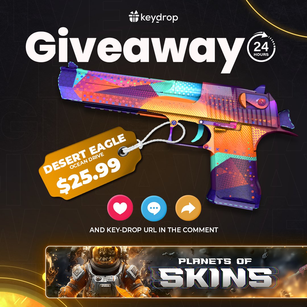 Giveaway on Desert Eagle | Ocean Drive 🎁

👊 Just leave ❤️ under the post!
🤝 Follow us!
🔁 Retweet!

⏰ Wait 24 hours!

#freeskins #csgoskinsgiveaway #csgoskinsfree #giveaway #airdrop #csgocases #csgocase #csgocommunity #csgoesport #skins #csgoskins #keydrop #keydropcom