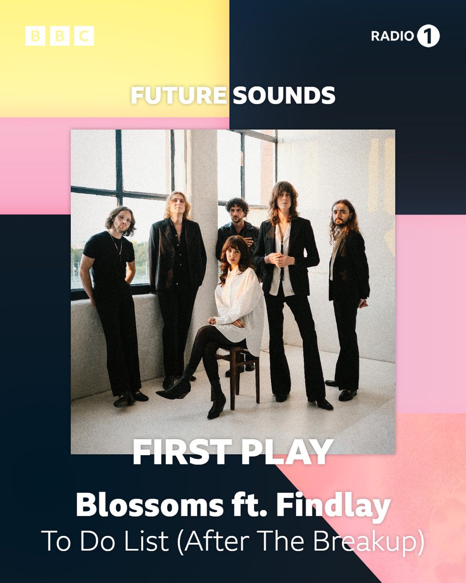 To Do List (After The Breakup).
Our new single featuring <a href="/FindlayMusic/">FINDLAY</a>.  
Premieres from 6pm on <a href="/BBCR1/">BBC Radio 1</a>’s #FutureSounds show with #ClaraAmfo.
blossoms.orcd.co/afterthebreakup