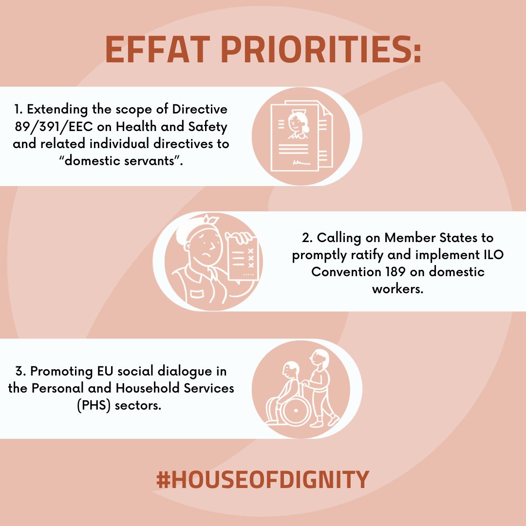 '#DomesticWork continues to be amongst the most under compensated, under protected and under valued jobs there is.  We need a proper framework to change this situation'

@EFFATGS recaps our 3 priorities to build up a #HouseOfDignity for Domestic Workers in Europe.

👇👇👇