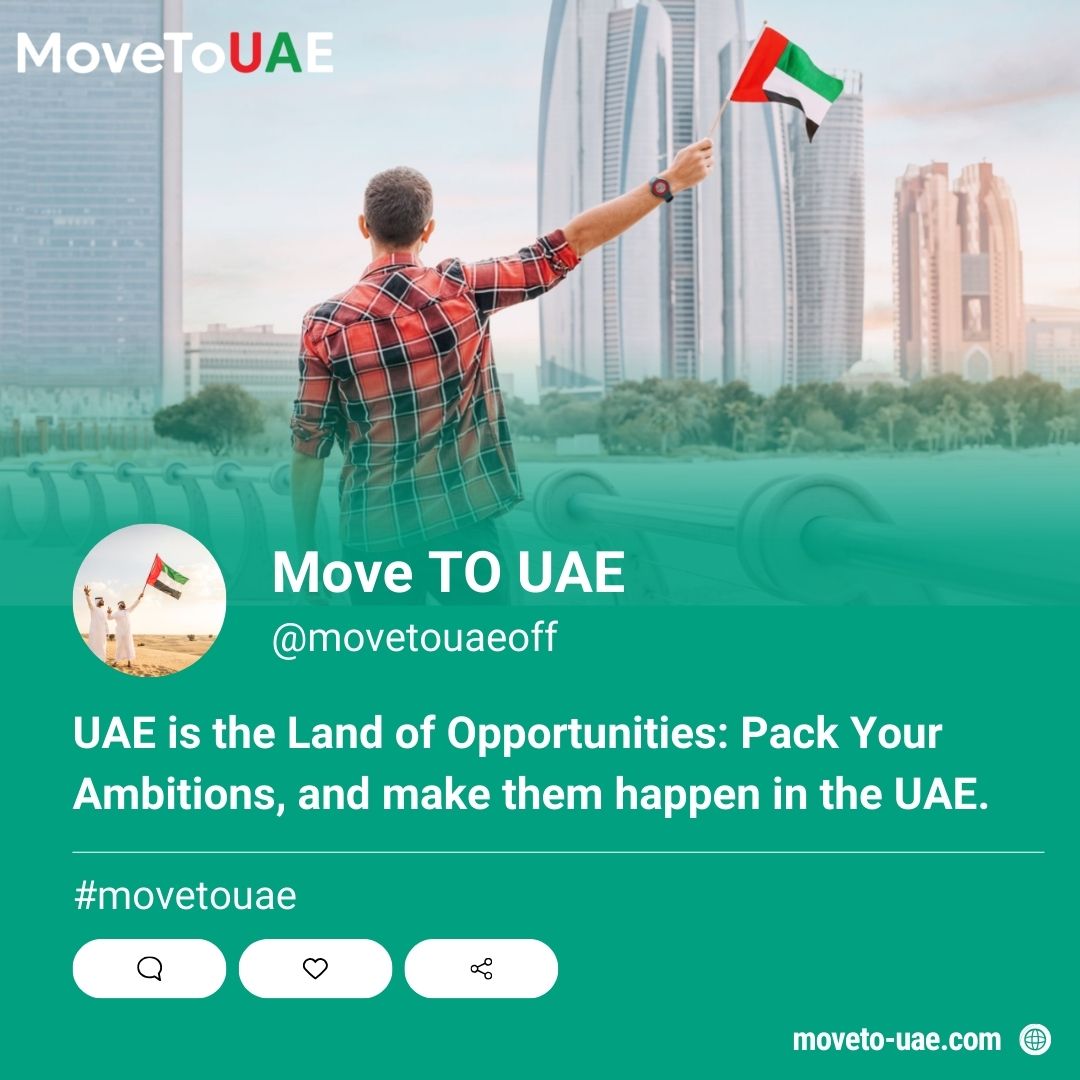 🇦🇪🌟 Fulfill Your Dreams in the UAE! 🧳✨
The UAE is where opportunities thrive. Pack your ambitions, chase your goals, and make them a reality in this land of endless possibilities. 🏙️📈
Explore more at moveto-uae.com 🌐🇦🇪
.
.
#UAEOpportunities #BusinessSolutionsUAE
