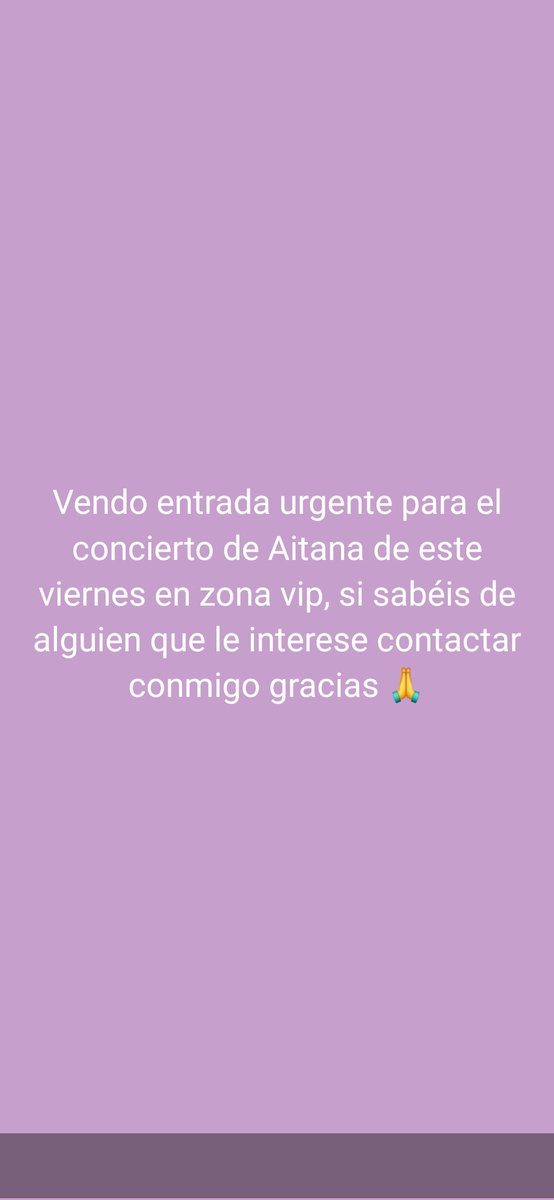 malbasweet's tweet photo. Ayudarme con un RT porfi🙏😭😭❤️ #aitana #alphatourbarcelona #entradasaitana #aitanapalausantjordi https://t.co/yGrtBAXnlq