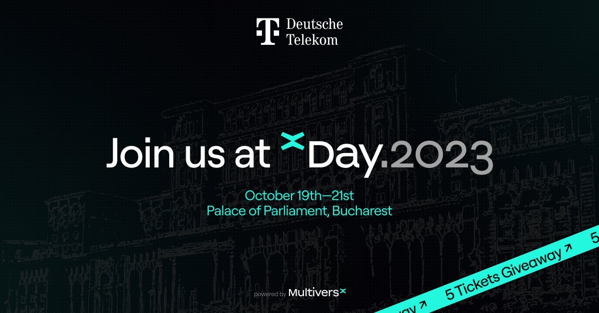#Telekom MEETS #xDays GIVEAWAY TIME 🎁

Join us at xDay 2023, one of the largest Web3 events in Europe.

Network with 3,000+ participants, including c-level executives, VCs, public officials, developers &amp; blockchain enthusiasts.

🗹 Follow our Acc, Like &amp; Retweet this Tweet 
🗹