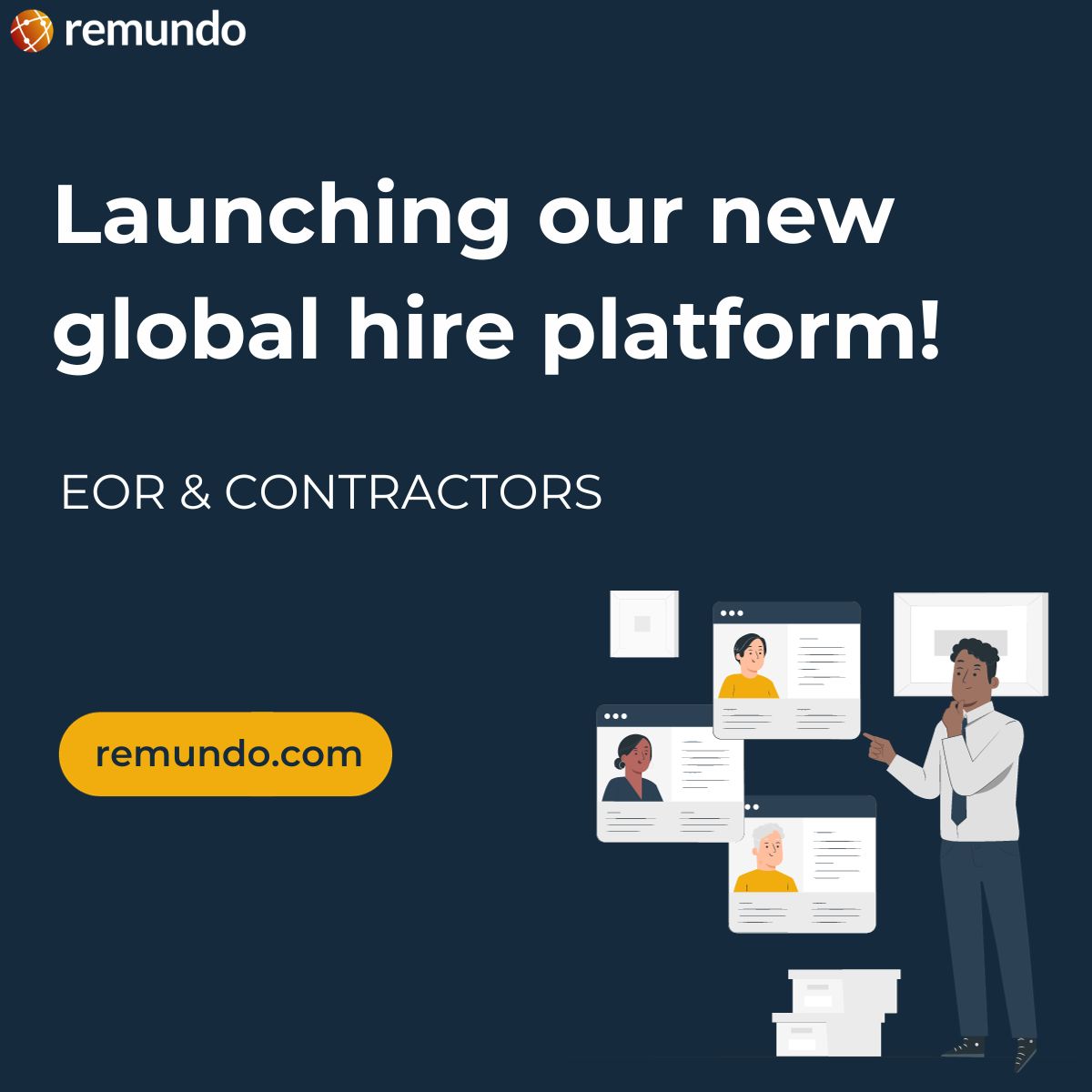 RemundoHub's tweet image. Announcement: #productlaunch! @Remundo's #globalhire and contracting #SaaS platform is here. Helping #startups and #enterprises access #globaltalent FAST!

Take us for a spin today: buff.ly/3EUFoTK