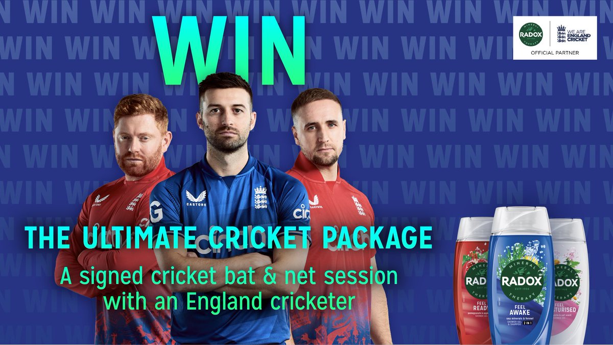 RadoxUK (@radoxuk) on Twitter photo Want to be in with the chance to win the Ultimate Cricket Package – (A Signed Cricket Bat & Net Session with an England Cricketer) with <a href="/englandcricket/">England Cricket</a> 🏏
Enter now : radox.co.uk/radox-ecb-comp… Want to be in with the chance to win the Ultimate Cricket Package – (A Signed Cricket Bat & Net Session with an England Cricketer) with <a href="/englandcricket/">England Cricket</a> 🏏
Enter now : radox.co.uk/radox-ecb-comp…