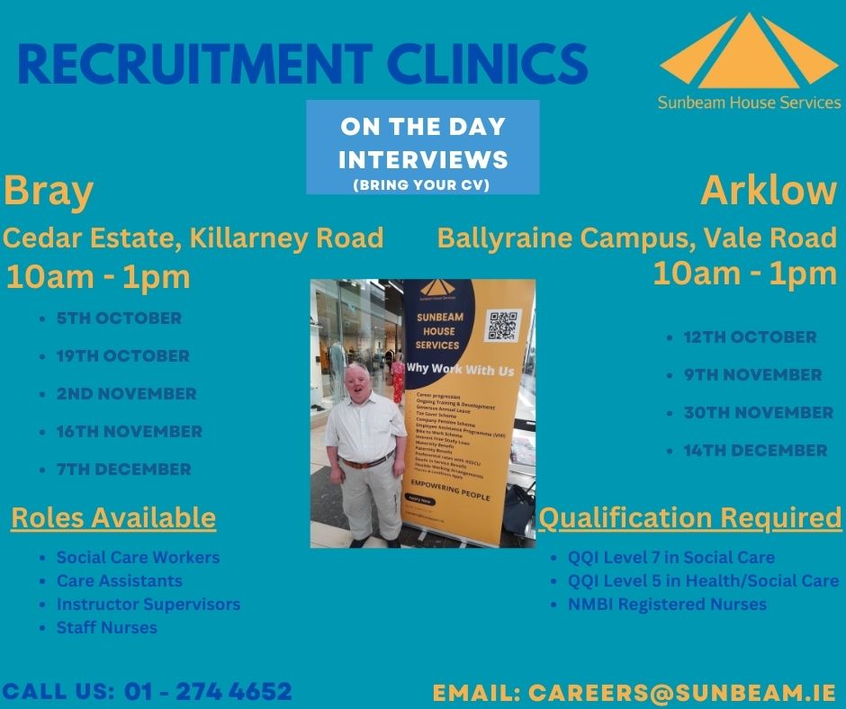 Join us on Thursday in Arklow from 10am until 1pm #jobfairy #job #recruitment #irishjobfairy #hiring #employment #jobsearch #jobalert #work #nowhiring #jobseekers #vacancies #jobs #irishjobs #socialcare #appliedsocialcare #socialcarejobs #notforprofitsector