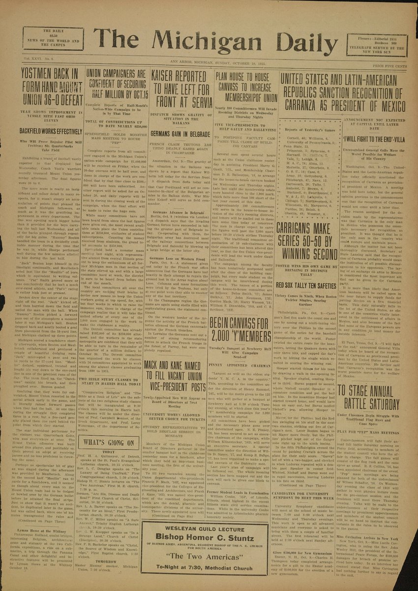 theblockm's tweet photo. #TodayInMichiganHistory: On this day 108 years ago, @UMichFootball beat @MountUnionFB for its 200th win in program history — and would rejoin the @bigten two years later. With Saturday’s Jug-retaining win, the Wolverines are now five away from being the first team to reach 1,000. https://t.co/ms5uHTnoct